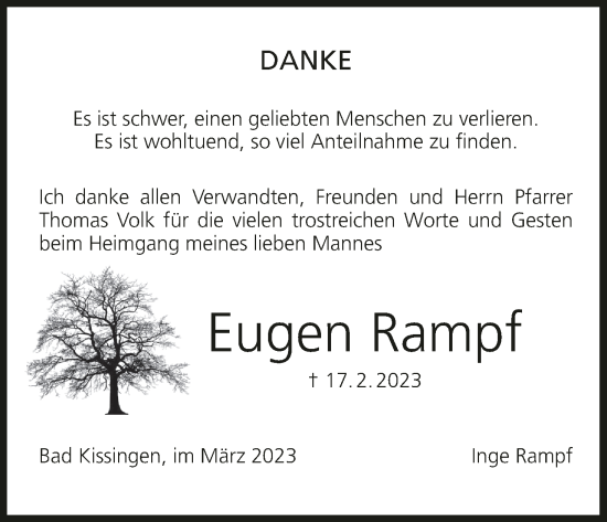 Anzeige von Eugen Rampf von MGO