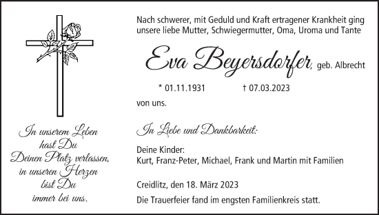 Anzeige von Eva Beyersdorfer von MGO