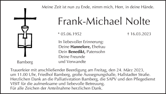 Anzeige von Frank-Michael Nolte von MGO