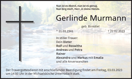 Anzeige von Gerlinde Murmann von MGO