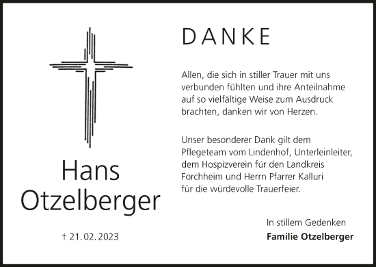 Anzeige von Hans Otzelberger von MGO