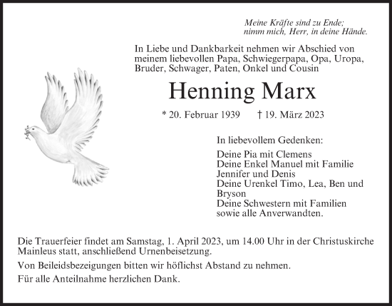 Anzeige von Henning Marx von MGO
