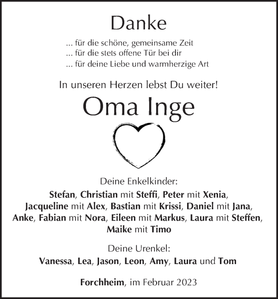 Anzeige von Inge  von MGO