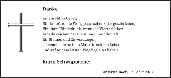 Anzeige von Karin Schwappacher von MGO