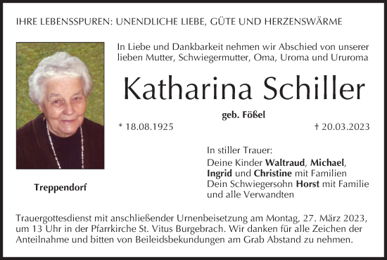 Anzeige von Katharina Schiller von MGO