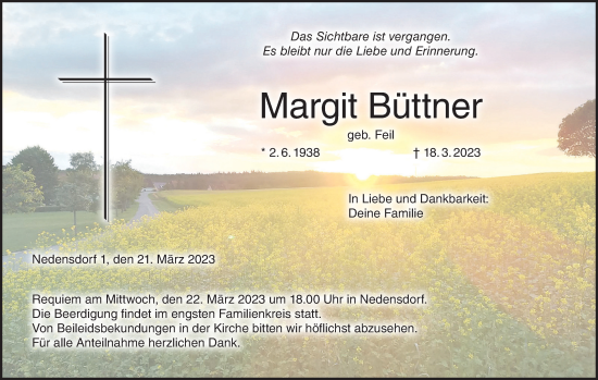 Anzeige von Margit Büttner von MGO