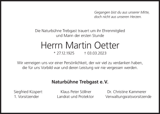Anzeige von Martin Oetter von MGO