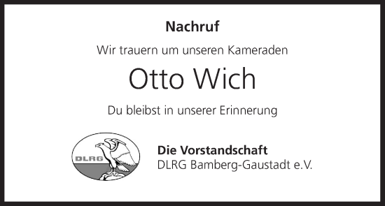 Anzeige von Otto Wich von MGO