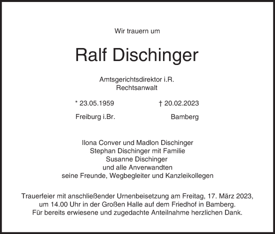 Anzeige von Ralf Dischinger von MGO
