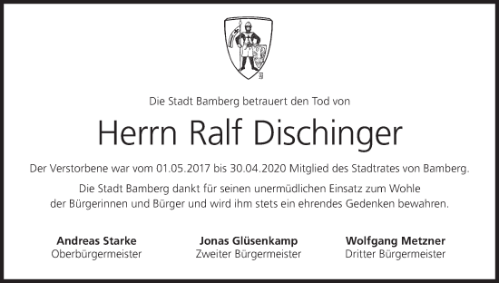 Anzeige von Ralf Dischinger von MGO