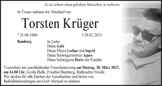 Anzeige von Torsten Krüger von MGO