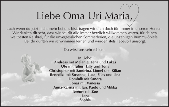 Anzeige von Uri Maria  von MGO