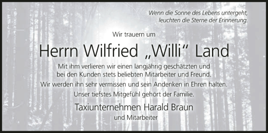 Anzeige von Wilfried  Land von MGO