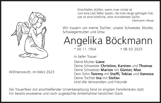 Anzeige von Angelika Böckmann von MGO