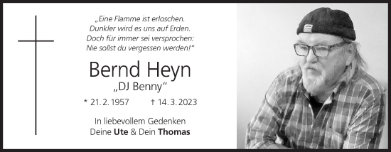 Anzeige von Bernd Heyn von MGO