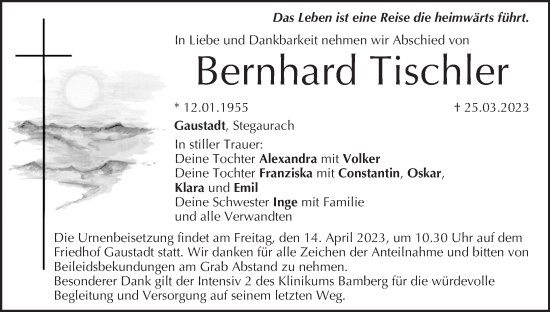 Anzeige von Bernhard Tischler von MGO