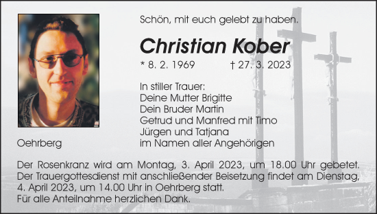 Anzeige von Christian Kober von MGO