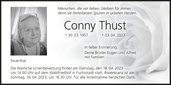 Anzeige von Conny Thust von MGO