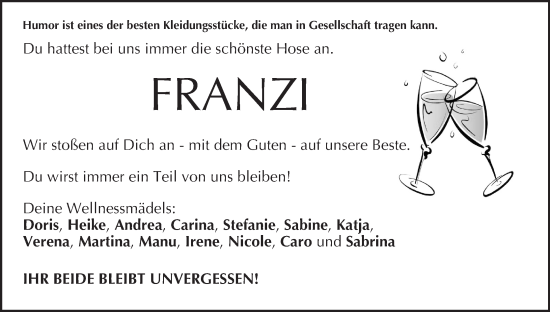 Anzeige von Franzi  von MGO