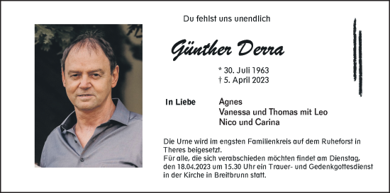 Anzeige von Günther Derra von MGO