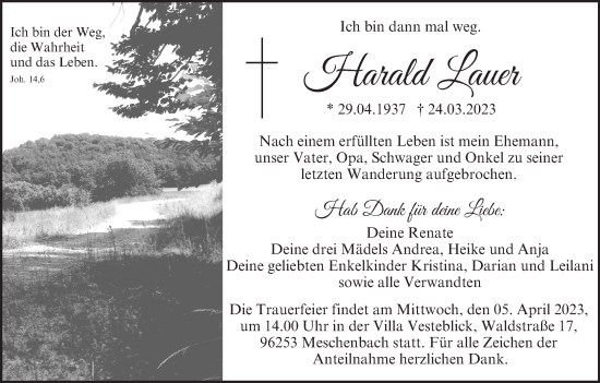 Anzeige von Harald Lauer von MGO