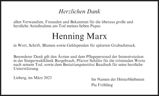 Anzeige von Henning Marx von MGO
