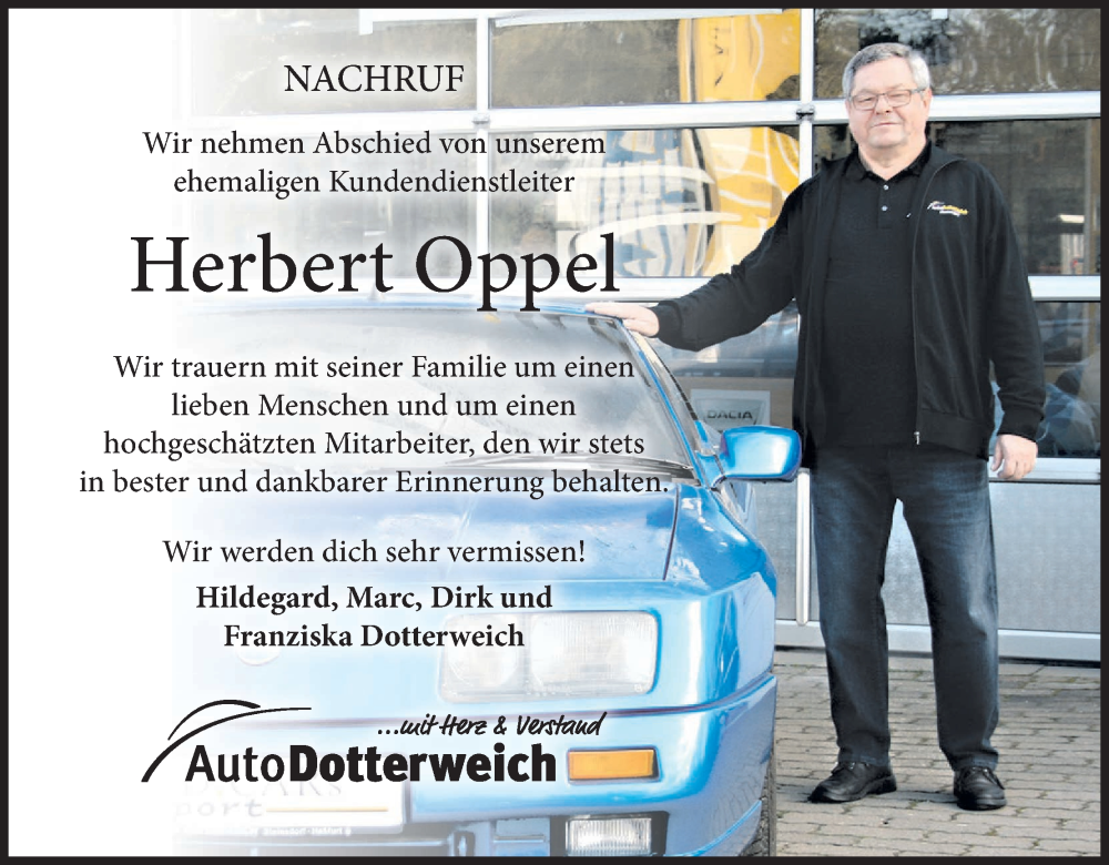  Traueranzeige für Herbert Oppel vom 20.04.2023 aus MGO