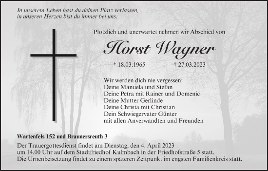 Anzeige von Horst Wagner von MGO