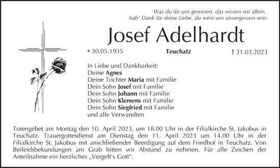 Anzeige von Josef Adelhardt von MGO