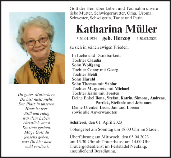 Anzeige von Katharina Müller von MGO