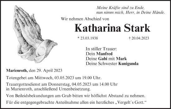 Anzeige von Katharina Stark von MGO