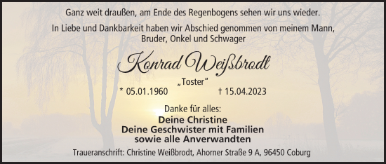 Anzeige von Konrad Weißbrodt von MGO