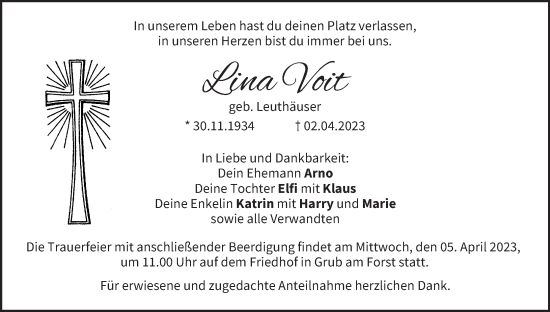 Anzeige von Lina Voit von MGO