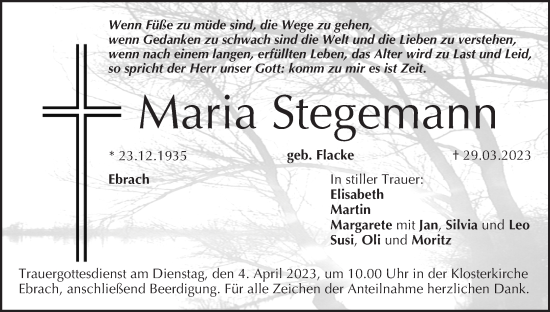 Anzeige von Maria Stegemann von MGO
