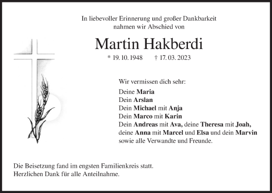 Anzeige von Martin Hakberdi von MGO