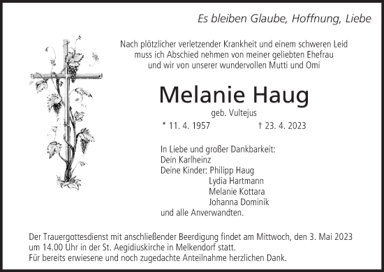 Anzeige von Melanie Haug von MGO