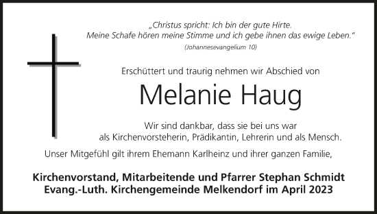 Anzeige von Melanie Haug von MGO