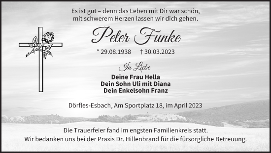 Anzeige von Peter Funke von MGO