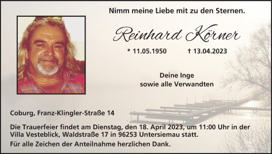 Anzeige von Reinhard Körner von MGO