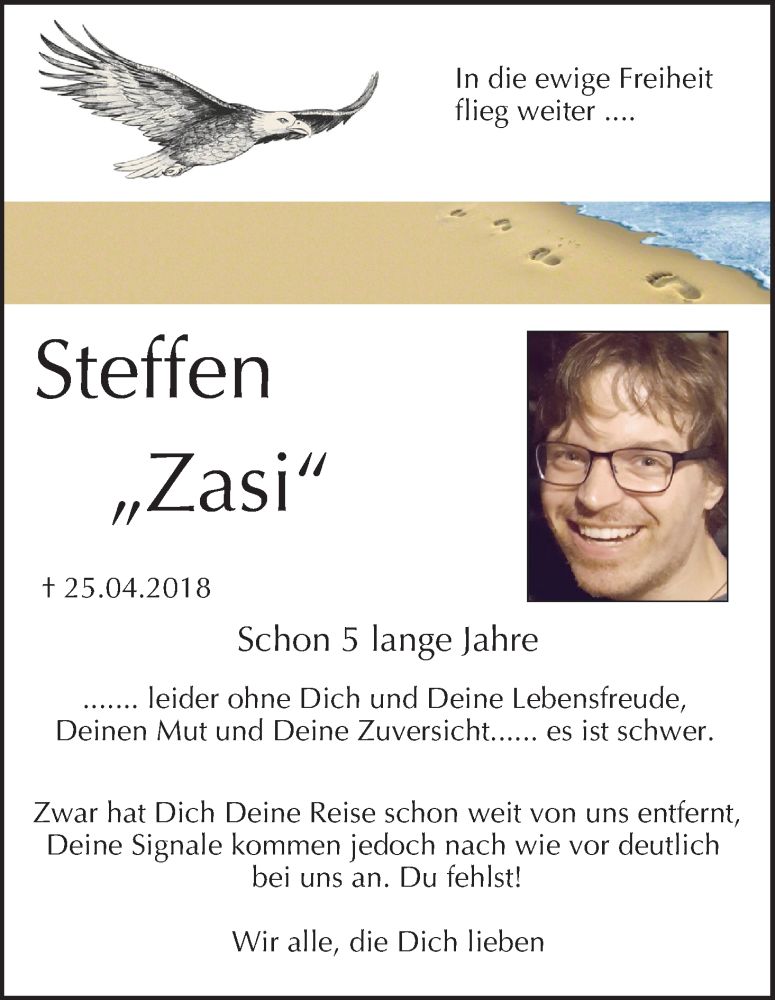 Traueranzeige für Steffen Zasworka vom 25.04.2023 aus MGO