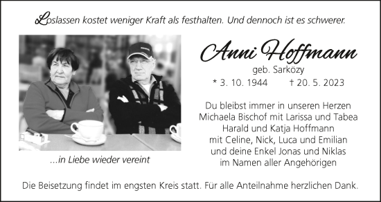 Anzeige von Anni Hoffmann von MGO
