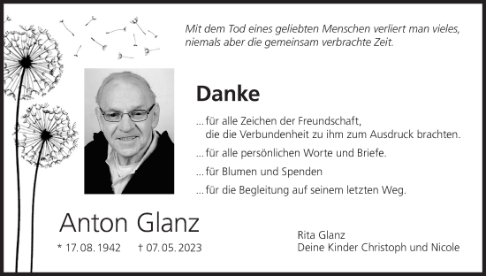 Anzeige von Anton Glanz von MGO