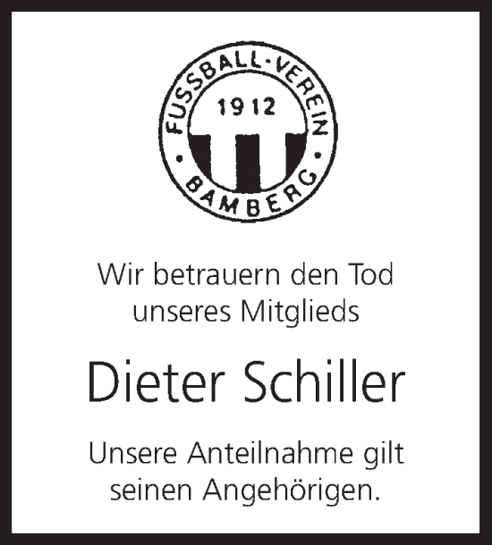 Anzeige von Dieter Schiller von MGO