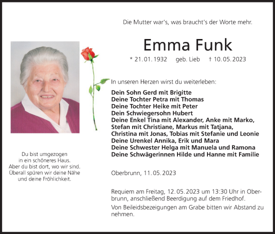 Anzeige von Emma Funk von MGO
