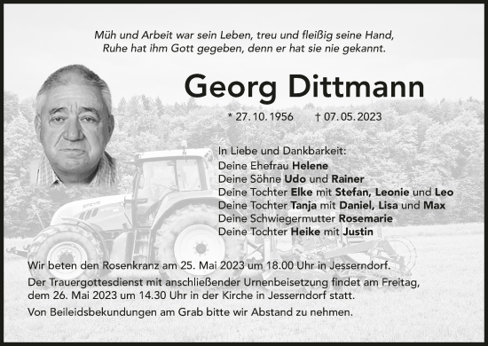Anzeige von Georg Dittmann von MGO