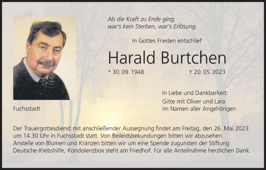 Anzeige von Harald Burtchen von MGO