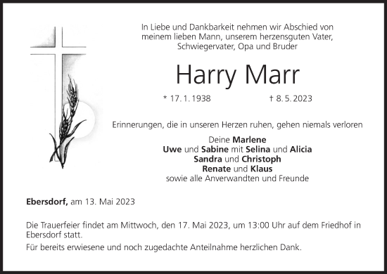 Anzeige von Harry Marr von MGO