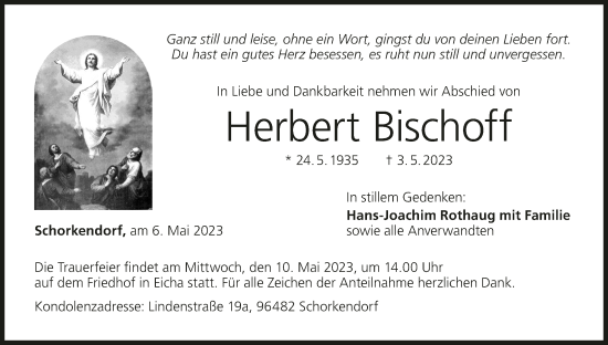 Anzeige von Herbert Bischoff von MGO