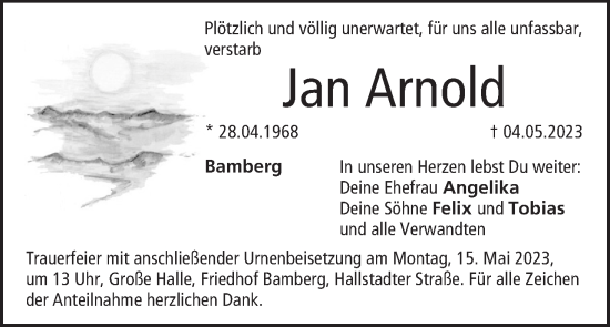 Anzeige von Jan Arnold von MGO