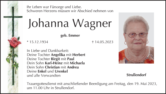 Anzeige von Johanna Wagner von MGO